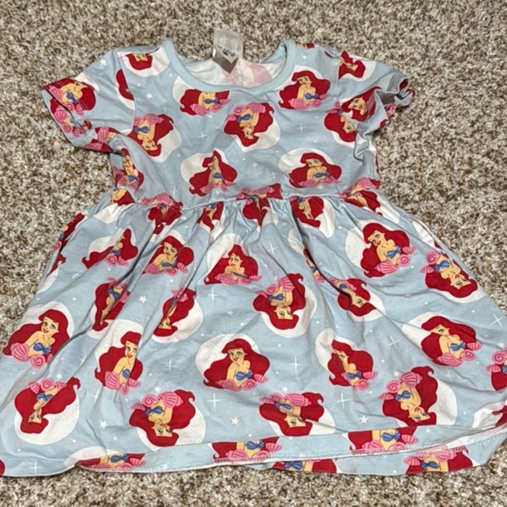 Hanna Andersson Disney Collection Blue and Red Ariel Kids Dress